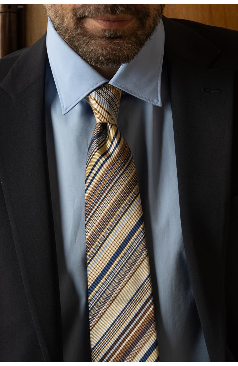 Elizabetta Arezzo - Silk Jacquard Tie for Men, Alternate, color, Multicolored