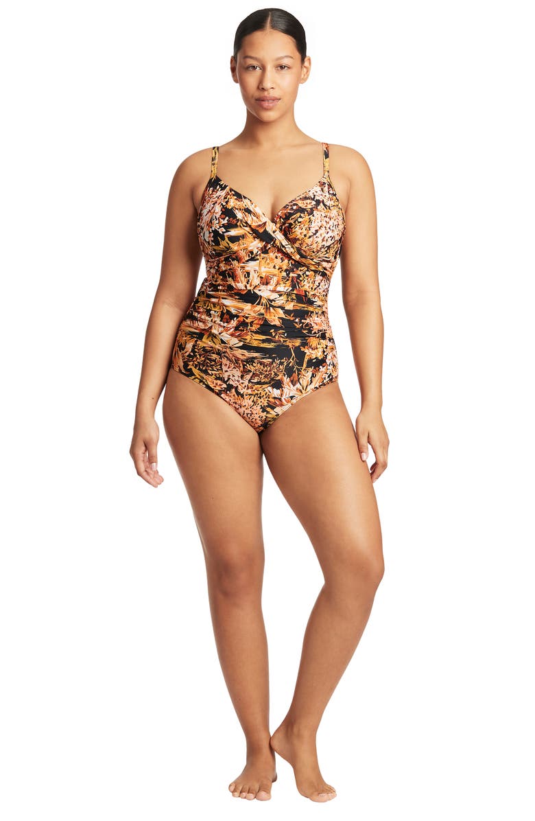 Sea Level Twist Front DD- & E-Cup Underwire One-Piece Swimsuit, Alternate, color,
