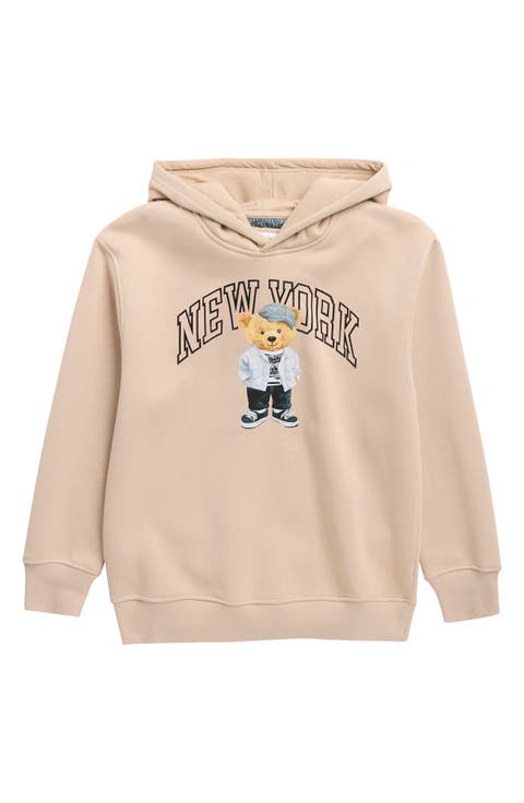 Kids' New York Bear Graphic Hoodie