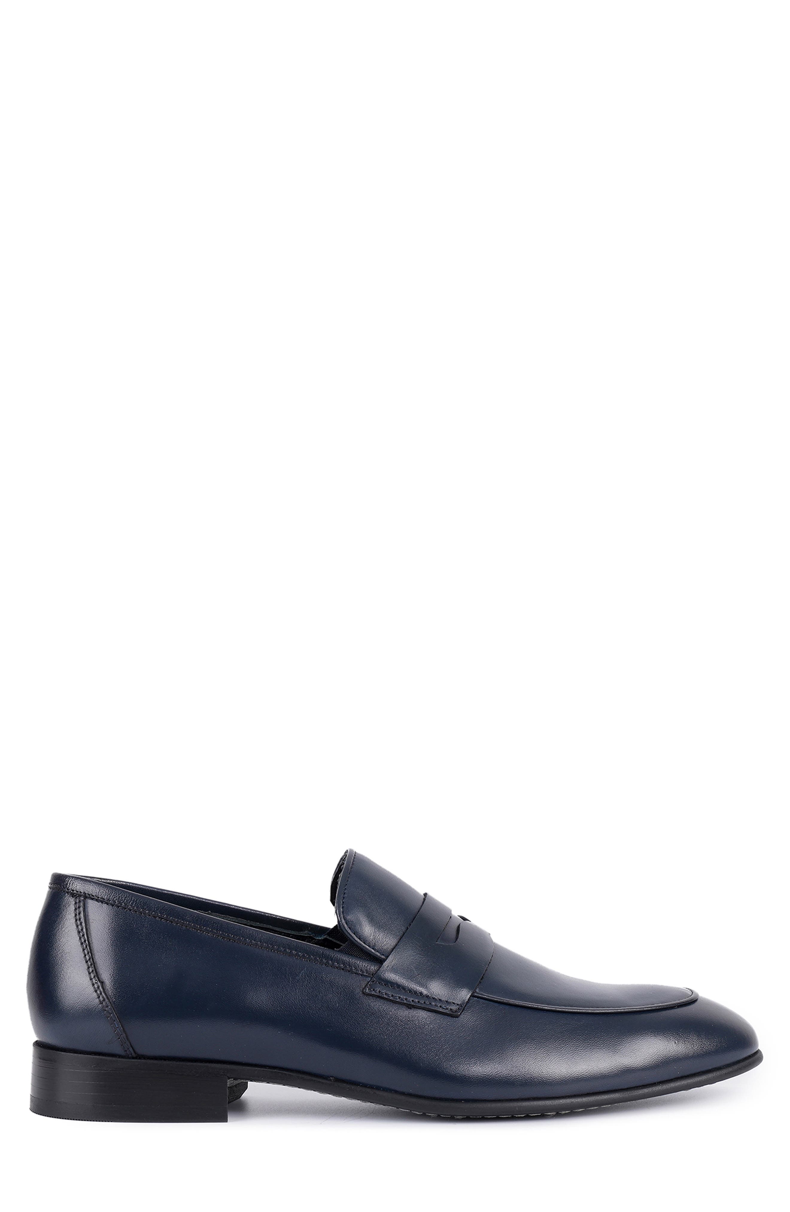 VELLAPAIS Decalle Penny Loafer, Alternate, color, Navy Blue