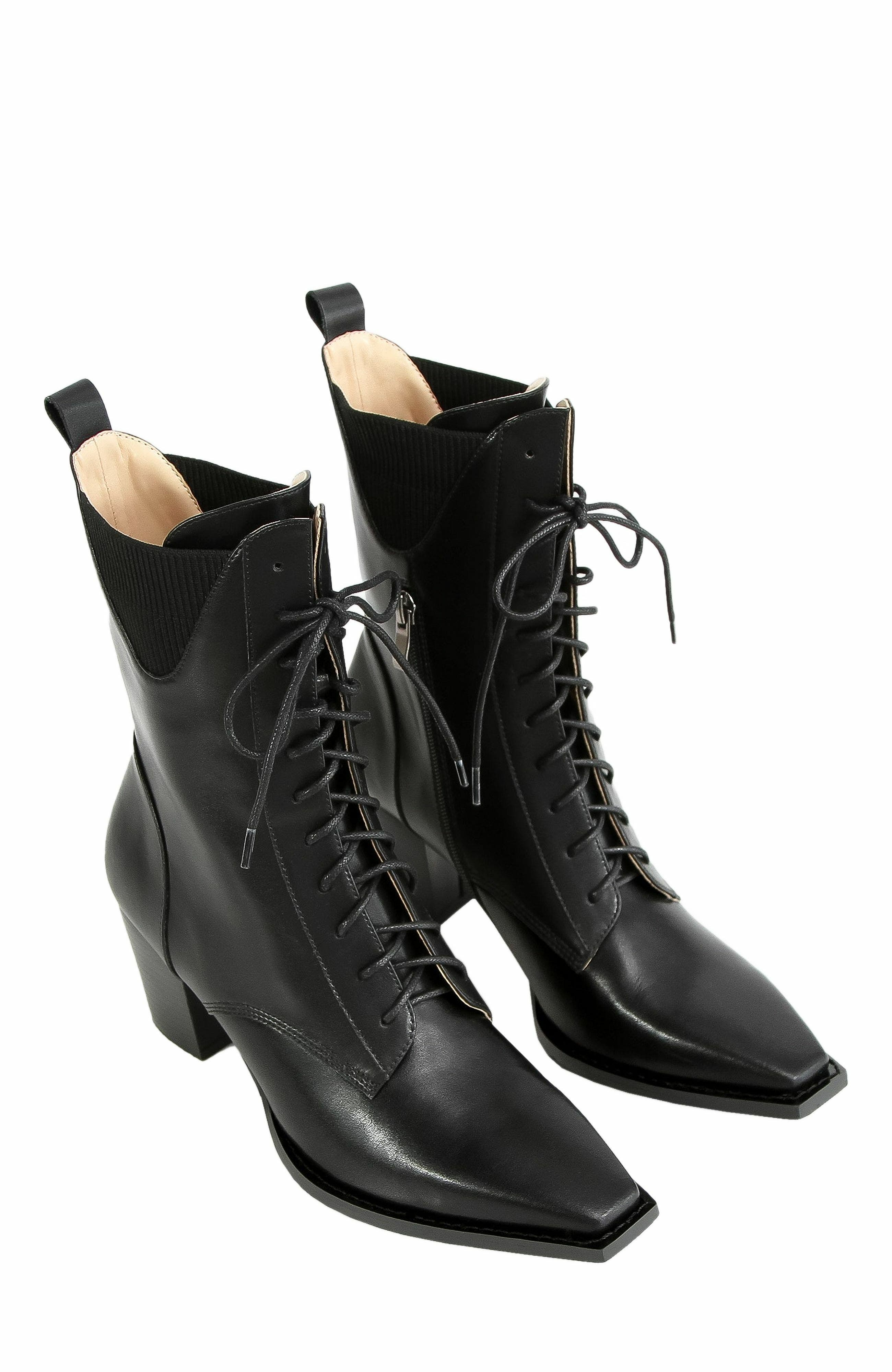 Belle 
Bloom Jumping Ship Laced Boot, Alternate, color, Black