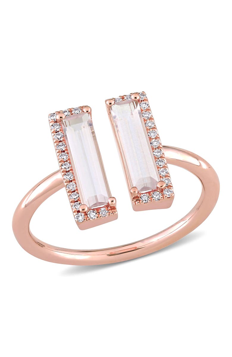 Julianna B. Pink Quartz & Diamond Open Ring 14k, Main, color, Quartz