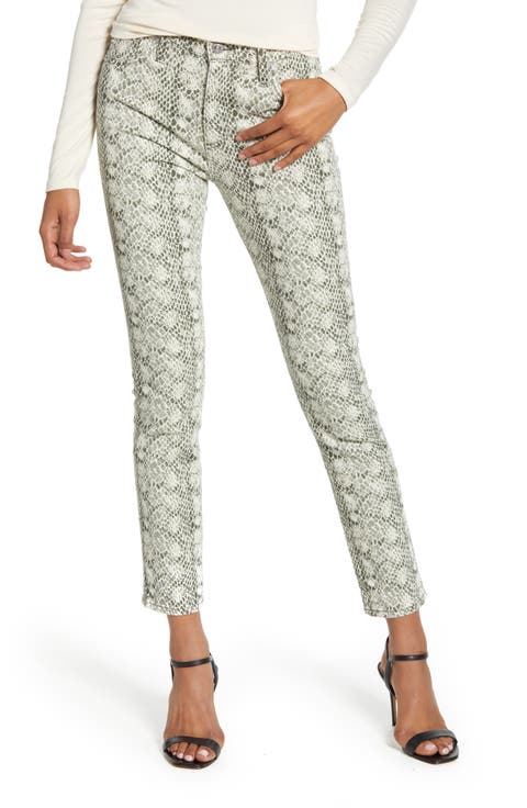 Mari High Waist Slim Straight Leg Jeans