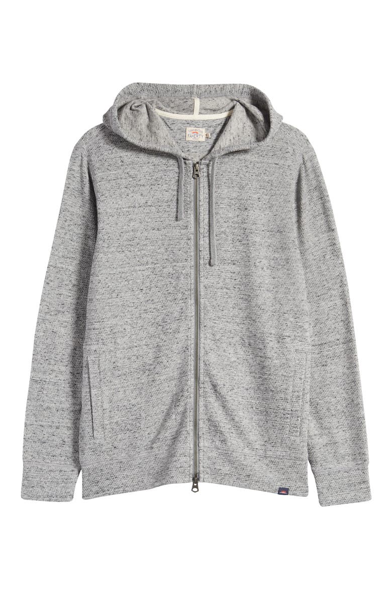 Surf Organic Cotton Blend Zip-Up Hoodie, Alternate, color, GREY STORM HEATHER