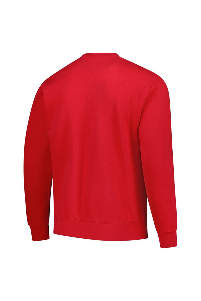 Men's Mitchell & Ness  Red Wisconsin Badgers Elite Script Pullover Sweatshirt, Alternate, color, Red
