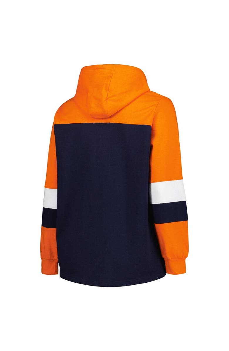 PROFILE Women's Navy Houston Astros Plus Size Colorblock Pullover Hoodie, Alternate, color, Navy