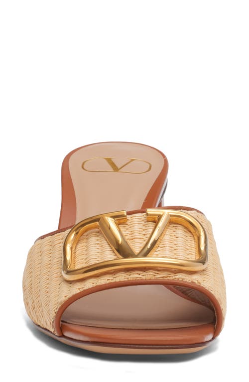 Valentino Garavani Vlogo Signature Slide Sandal In Nude