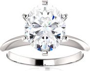 Bliss Diamond 3 Ct Oval Moissanite Solitaire Engagement Ring 14k Gold