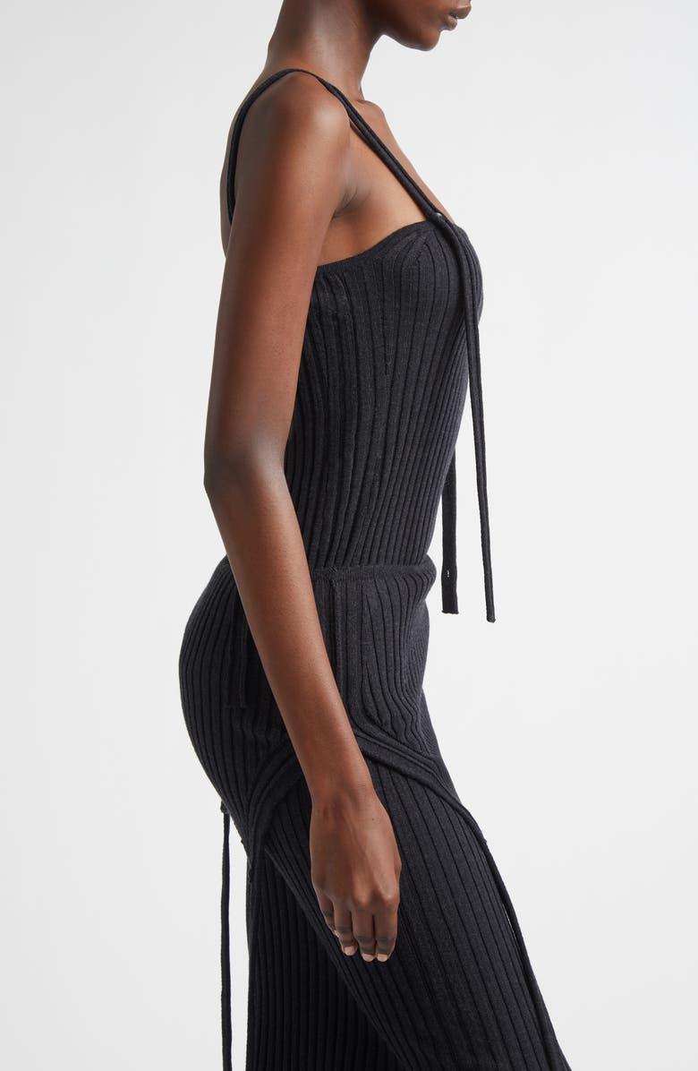 Aisling Camps Convertible Merino Wool Sweater Camisole, Alternate, color, Charcoal Melange