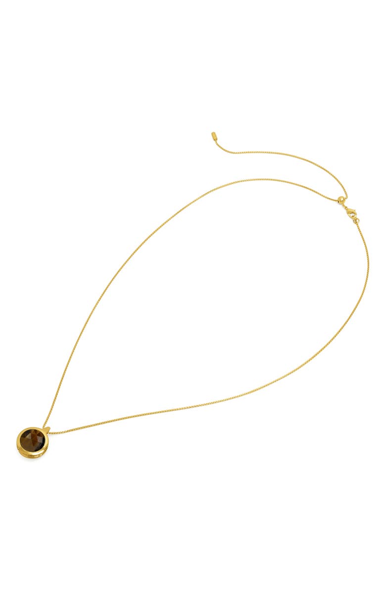 Dean Davidson Lamu Double Sided Pendant Necklace, Alternate, color, Tiger Eye / Black Onyx/ Gold