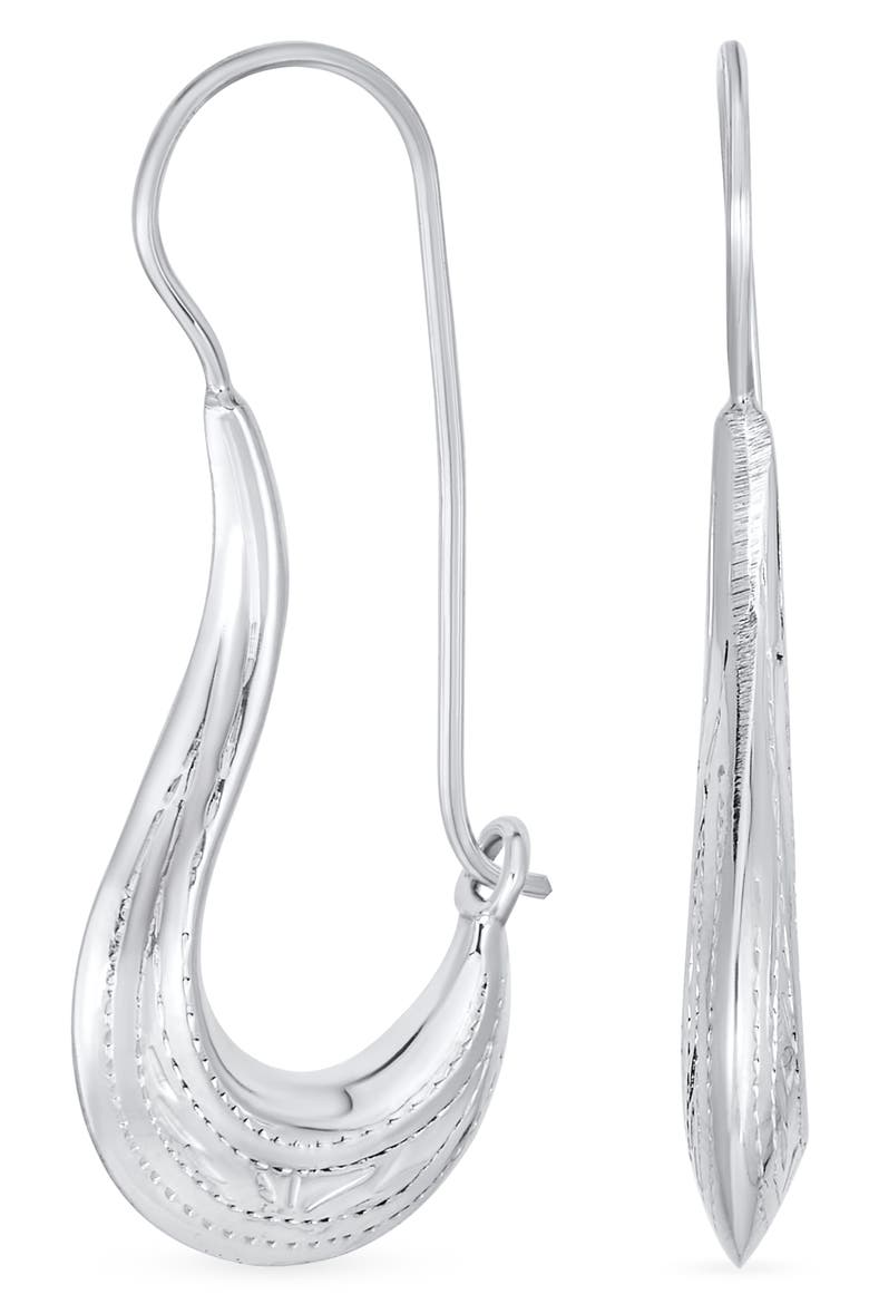 Geometric Crescent Drop Earrings, Main, color, GREY