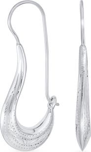 BLING JEWELRY Geometric Crescent Drop Earrings