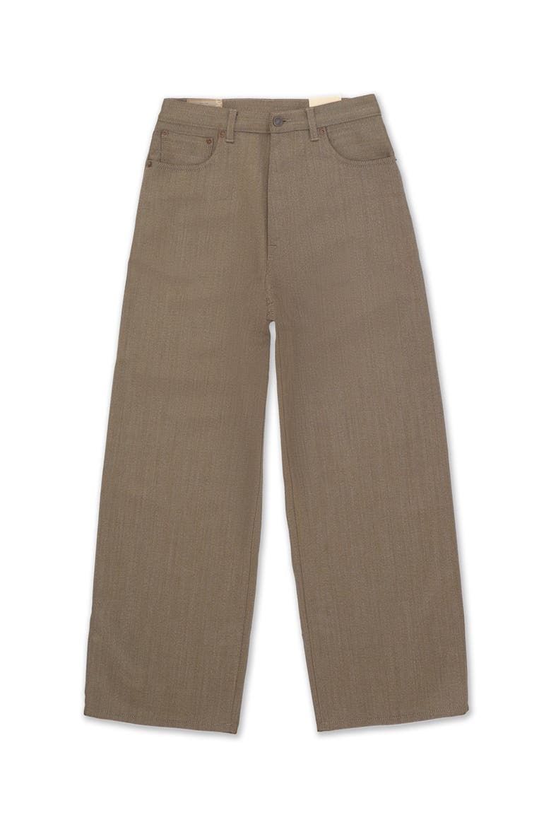 Wide Leg Wool Trousers, Main, color, OLIVE