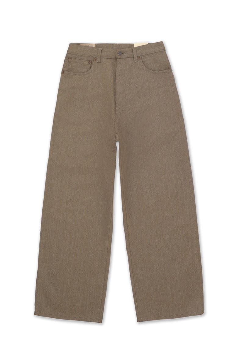 Fortela Wide Leg Wool Trousers, Main, color, Olive