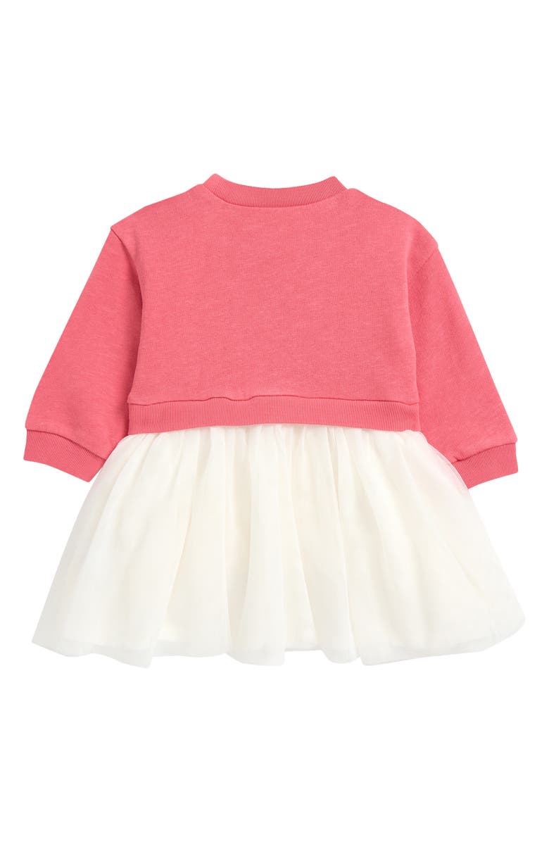 Tucker + Tate Long Sleeve Tutu Dress, Alternate, color, Pink Rapture- White
