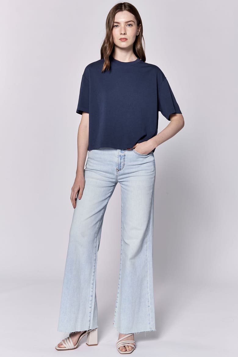 Maddox Boxy Sleeve Crew Neck T-Shirt, Alternate, color, Black Iris