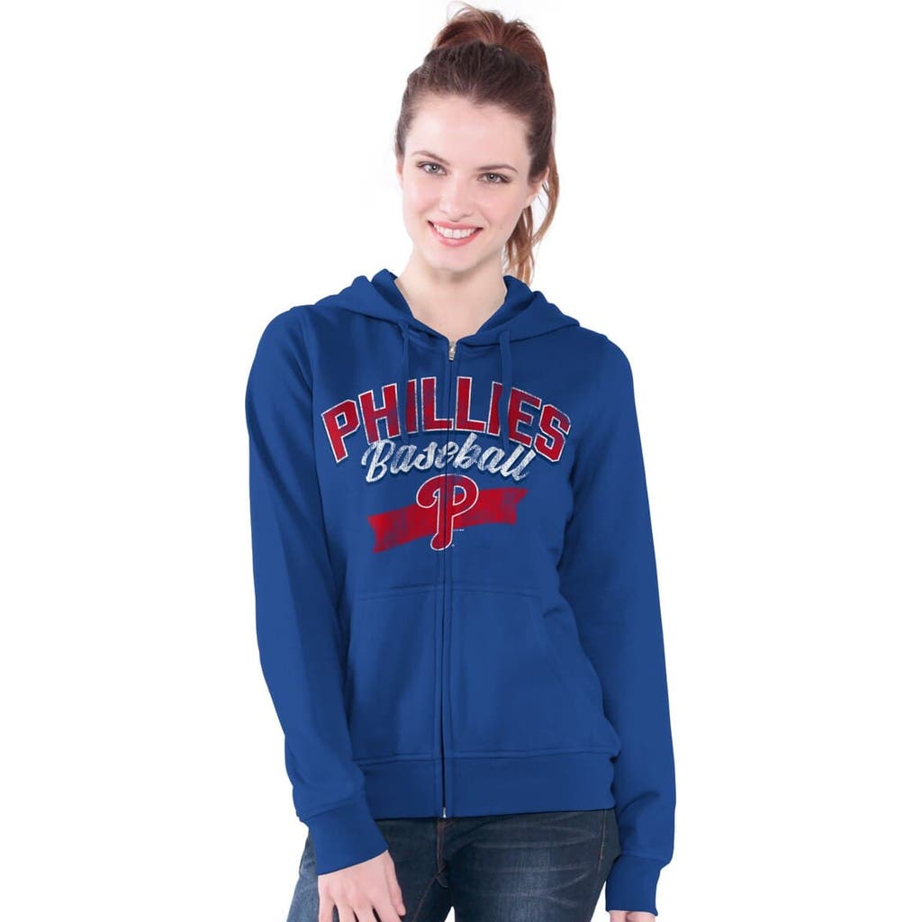 G-iii 4her By Carl Banks Royal Philadelphia Phillies Wild Cat Full-zip Hoodie