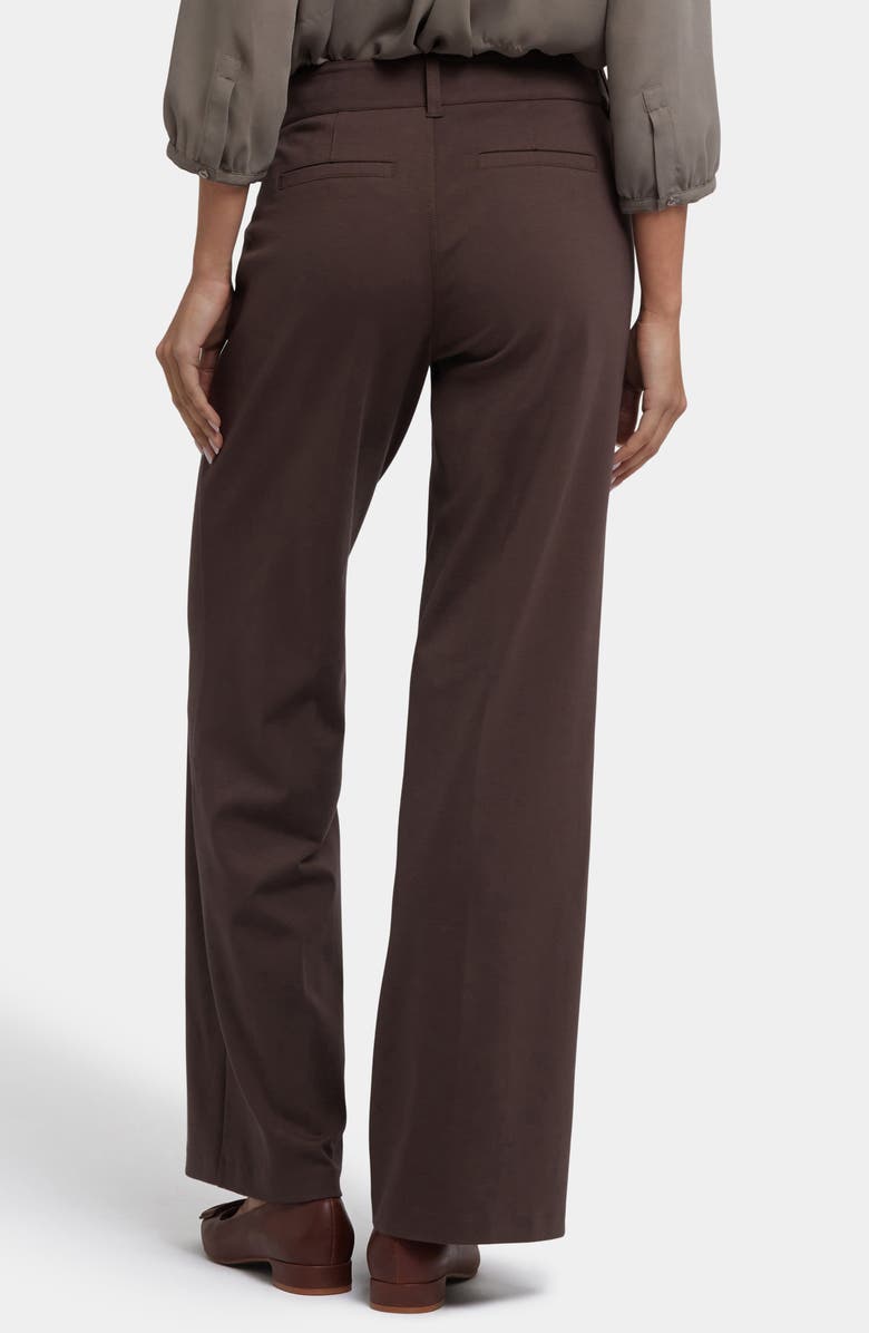 NYDJ Fiona Ponte Knit Straight Leg Pants, Alternate, color, Coffee Bean
