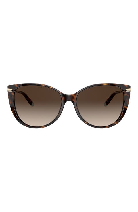 57mm Gradient Cat Eye Sunglasses
