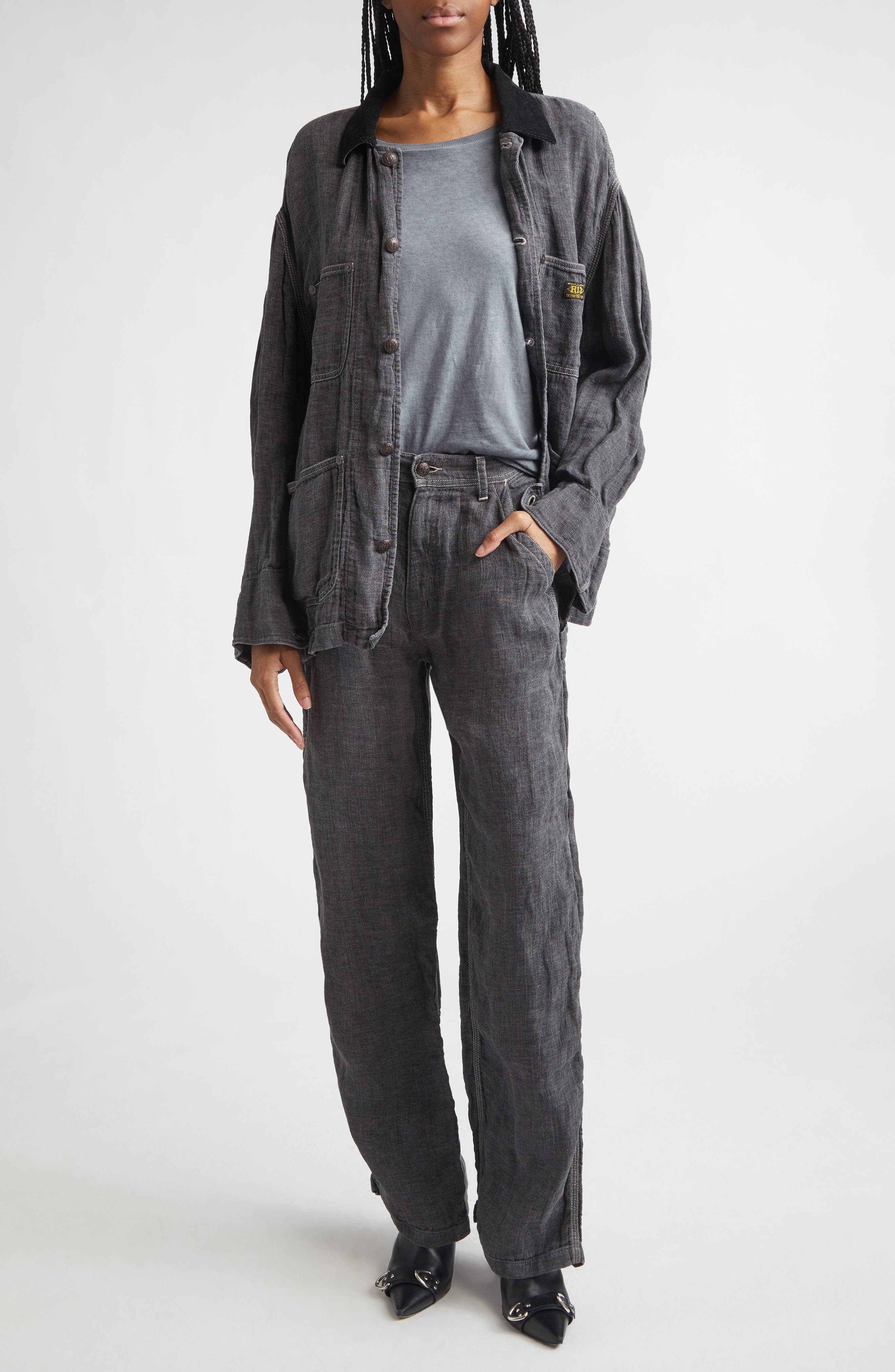 Linen & Cotton Carpenter Pants - image 2