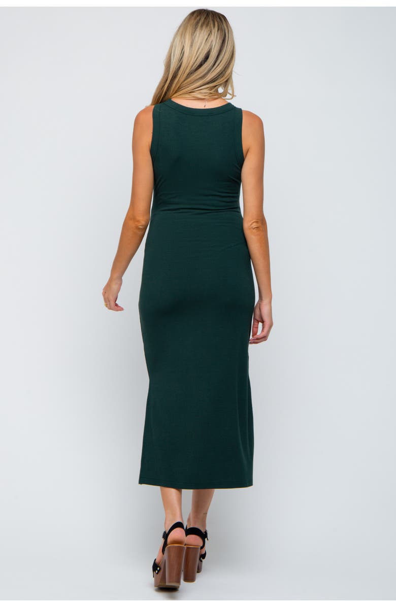 PinkBlush Ribbed Side Slit Tank Dress, Alternate, color, Forest Green