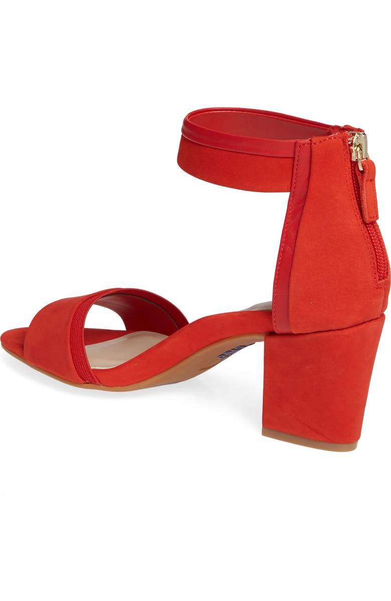 via bleu Priecilla Cuff Sandal, Alternate, color, Chili Pepper Nubuck Leather