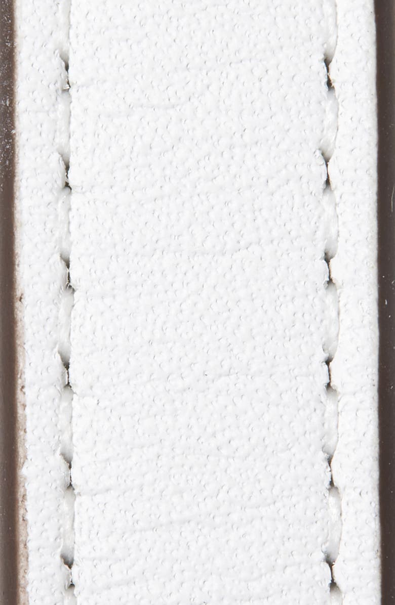 Tory Burch Skinny Leather Logo Belt, Alternate, color, 