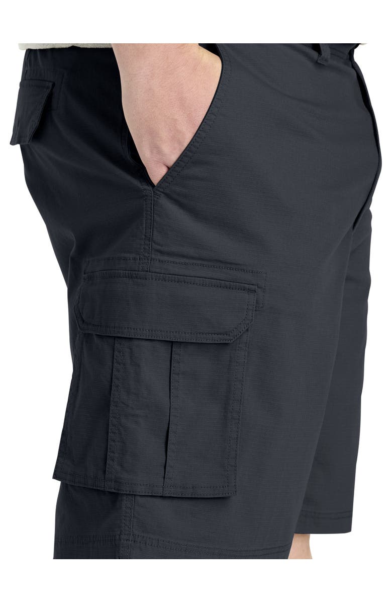 True Nation by DXL Big & Tall Stretch Ripstop Cargo Shorts, Alternate, color, Black