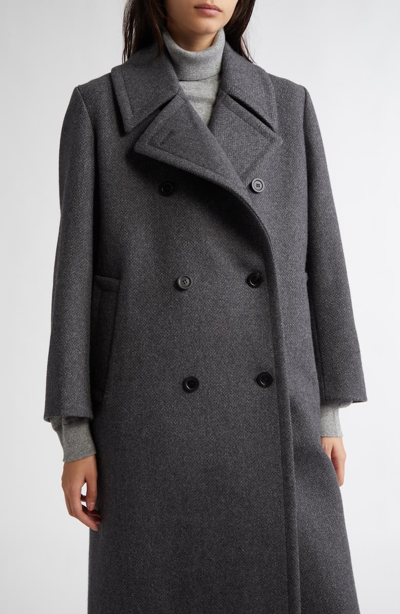 Johnstons of Elgin Great Double Breasted Wool Coat, Alternate, color, Grey