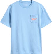 vineyard vines Kids' Sticker Whales Pocket Graphic T-Shirt