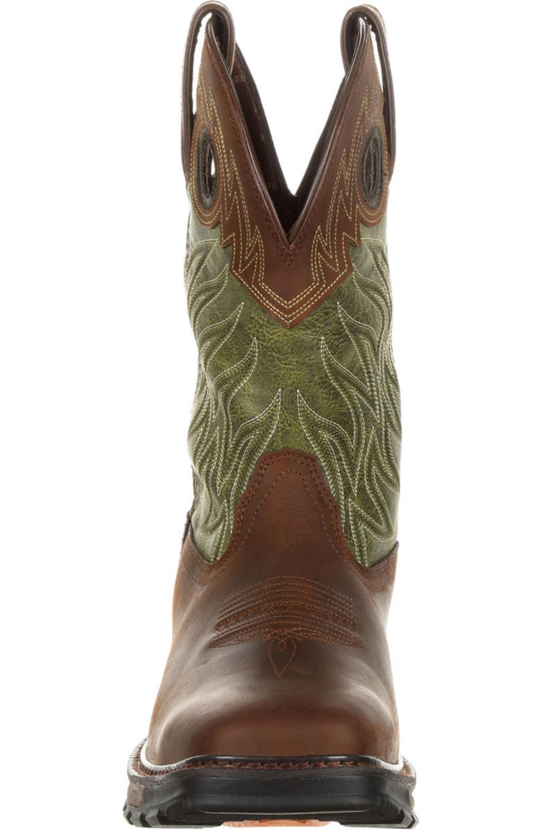 DURANGO Western Work Boot, Alternate, color, Oiled Brown And Forest Green