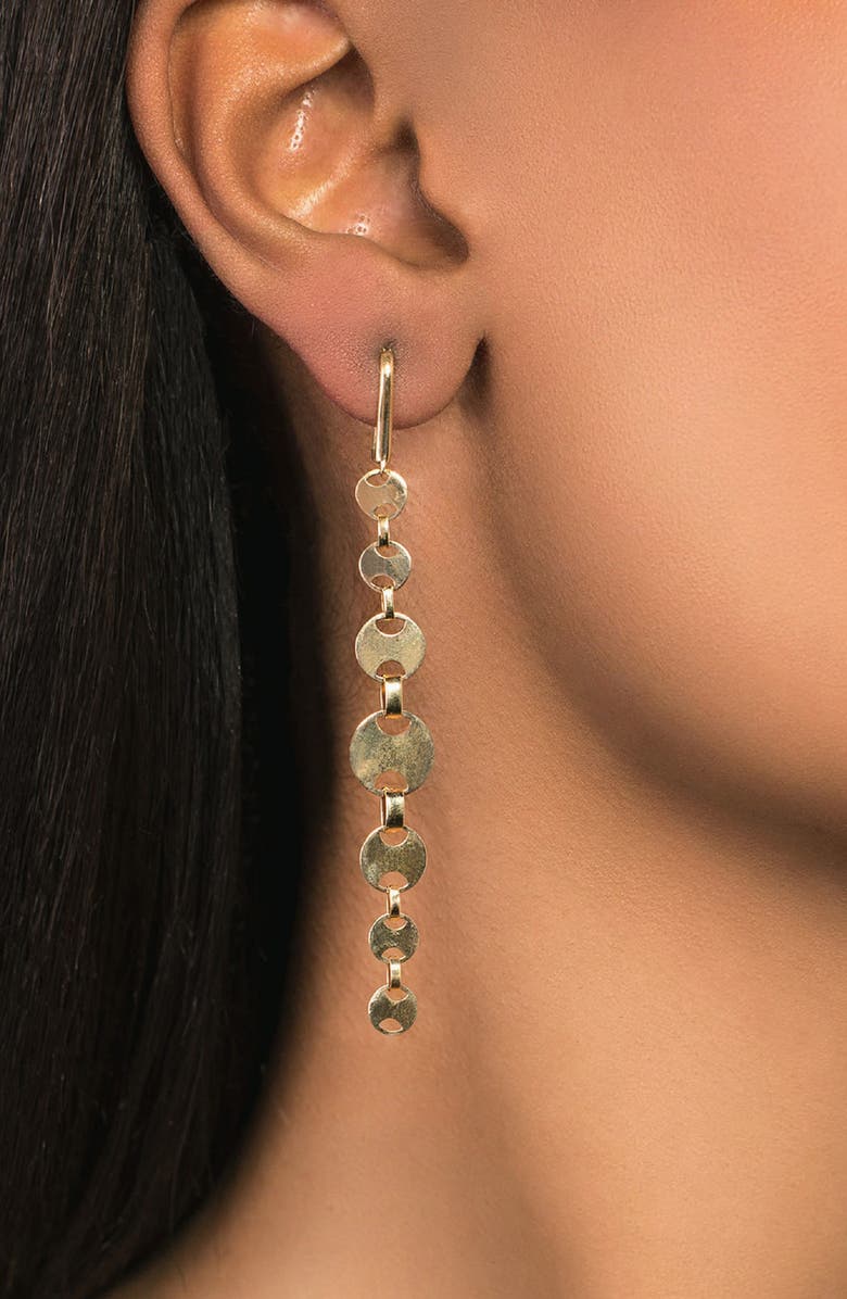 LANA Jewelry Small Rodeo Chain Linear Earrings, Alternate, color, Yellow