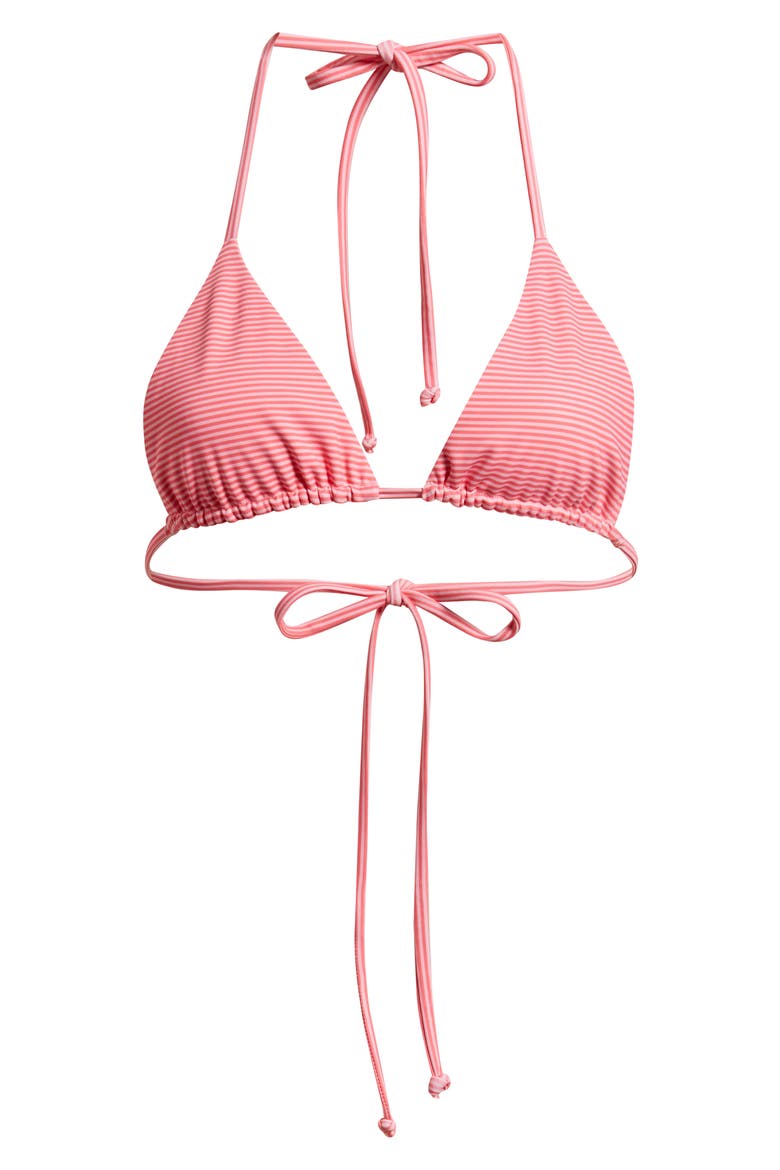Belle Stripe Bikini Top, Alternate, color, PINK STRIPE