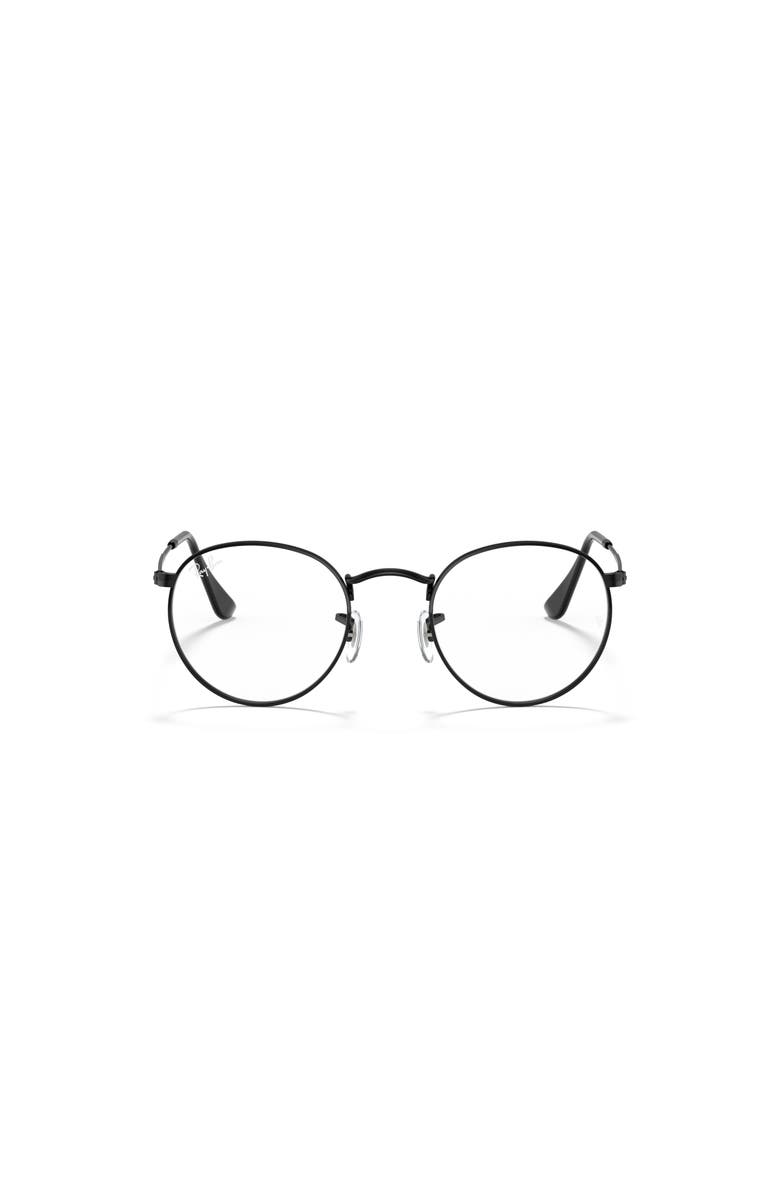 Ray-Ban 50mm Round optical glasses, Alternate, color, Black