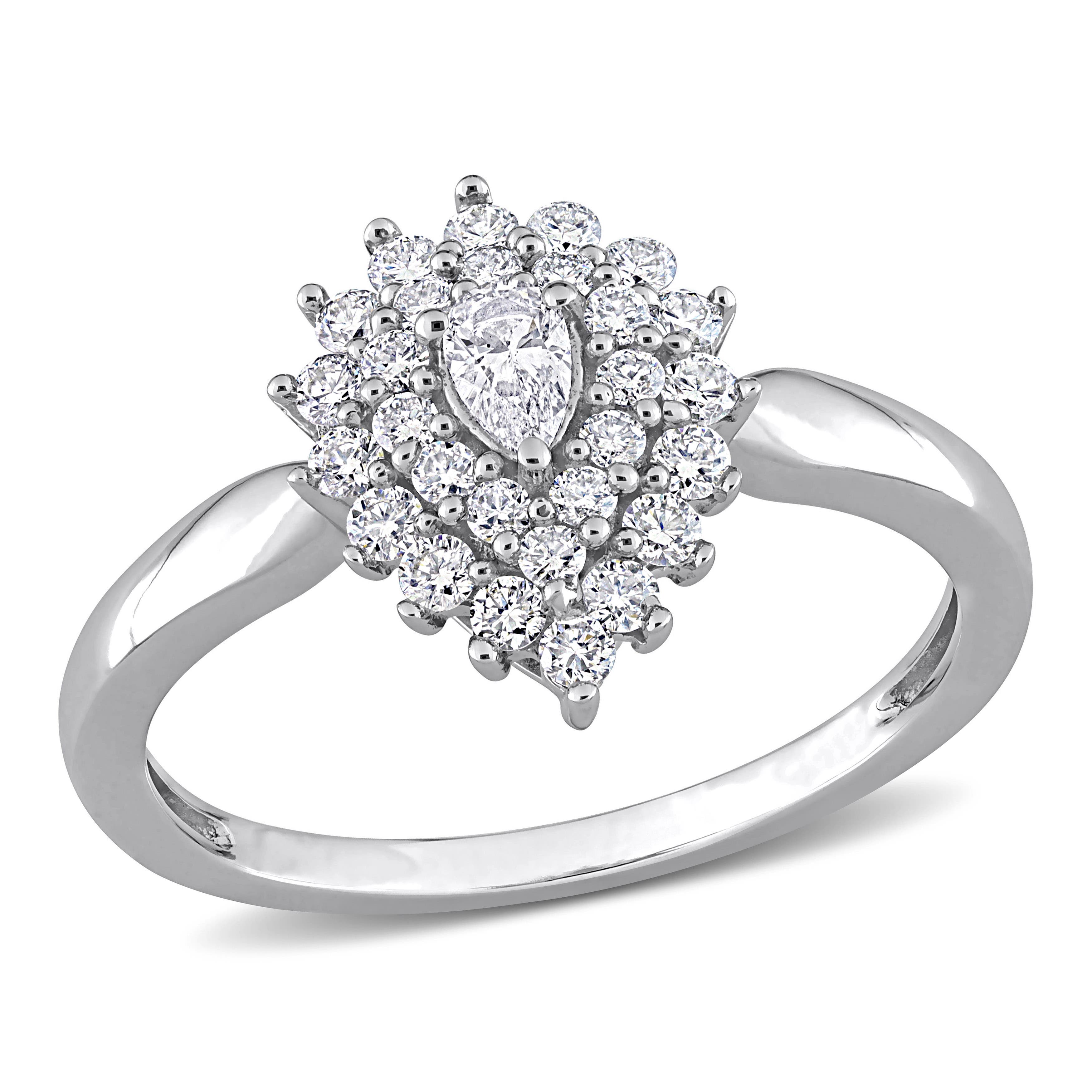 Julianna B. 1/2 CTW Diamond Graduated Halo Ring 14k (Women) | Nordstrom
