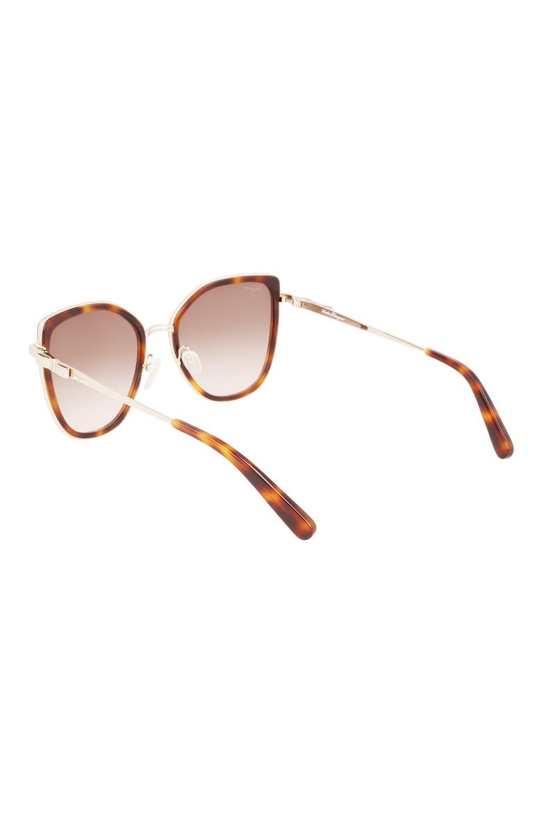 54mm Gradient Cat Eye Sunglasses, Alternate, color, GOLD TORTOISE