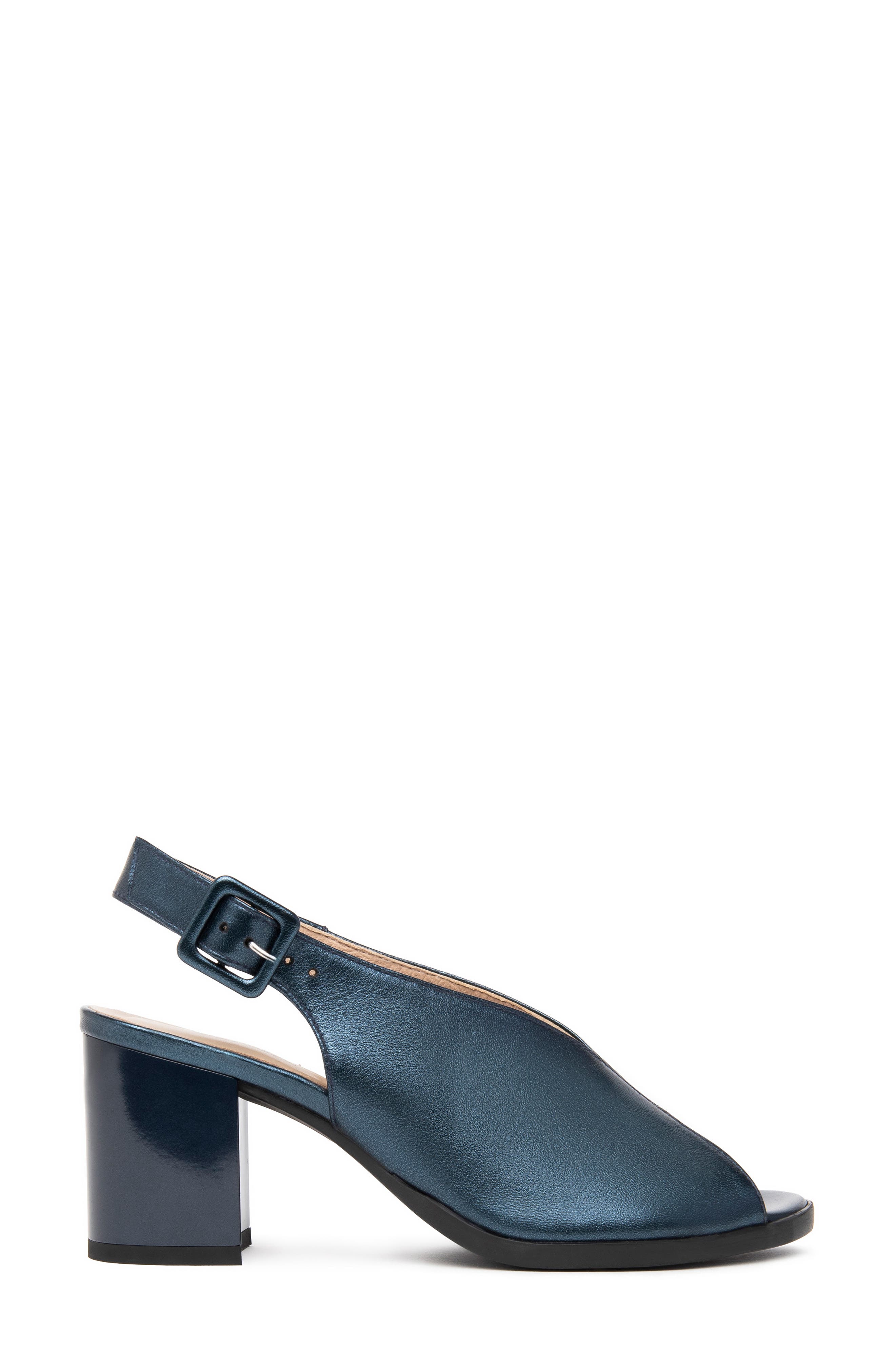 NeroGiardini Slingback Peep Toe Sandal, Alternate, color, Blue