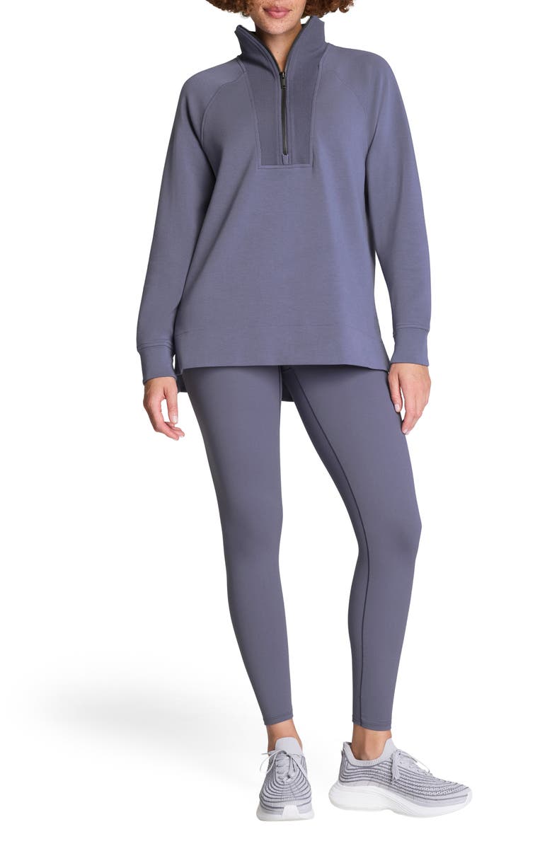 SPANX<sup>®</sup> AirEssentials Half Zip Tunic, Alternate, color, Pewter