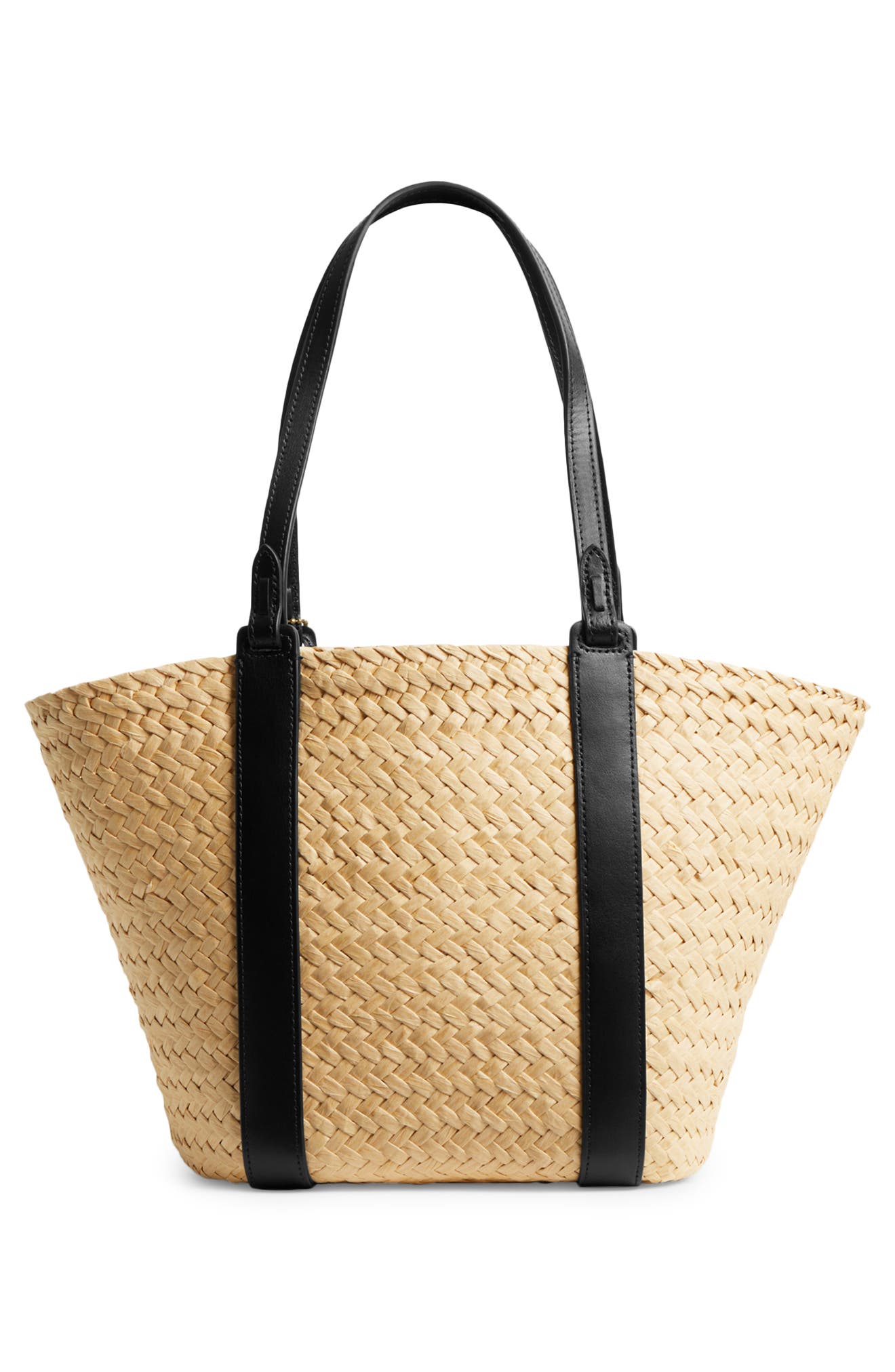 COACH Small Straw Pocket Tote, Alternate, color, 