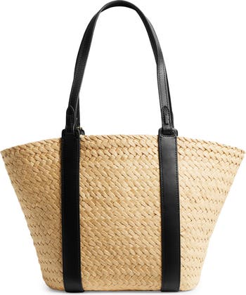 やっとセール！即発 COACH SMALL STRAW POCKET TOTE CQ788 Coach Small Straw Pocket Tote in Natural | REVOLVE