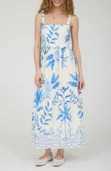 Scallop Trim Midi Dress