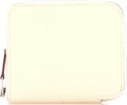 Pre-Owned Hermes Azap Zip Around Wallet Silk'in Epsom Compact