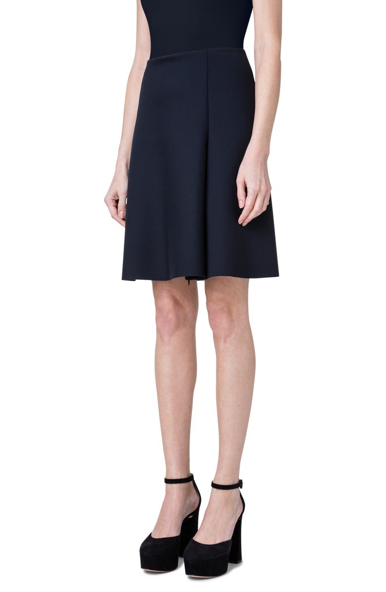 Akris Techno Neoprene A-Line Skirt, Alternate, color, 