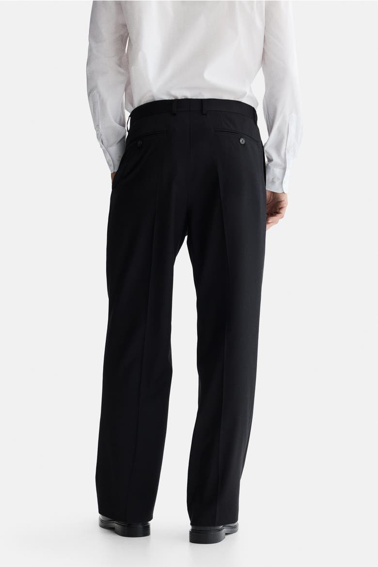 Regular Fit Tailored Trousers, Alternate, color, Black