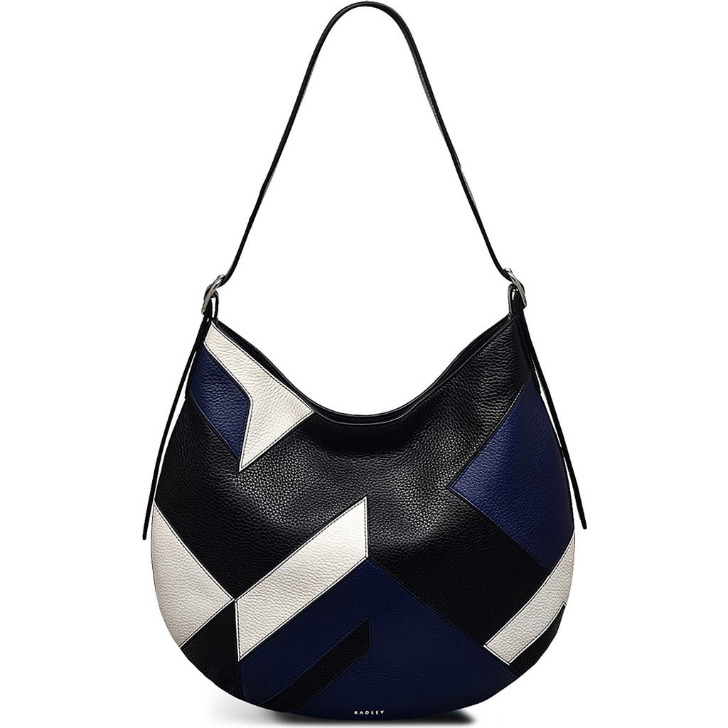 Radley Large Kensington Place Patchwork Shoulder Bag In Black