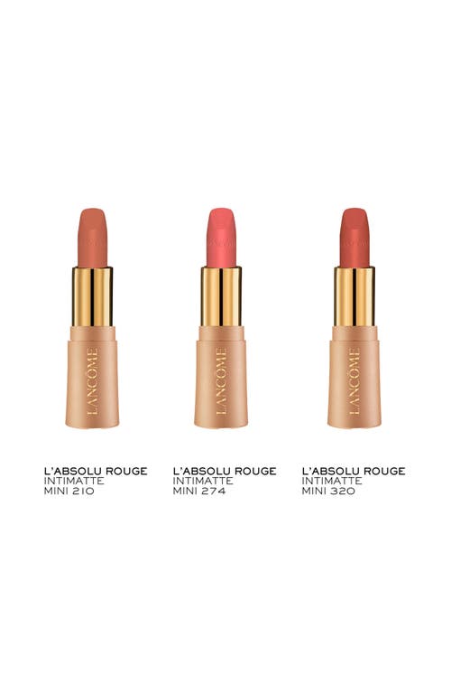 Lancôme L'absolu Rouge Intimatte Mini Soft Matte Lipstick Set $49 Value In Transparent