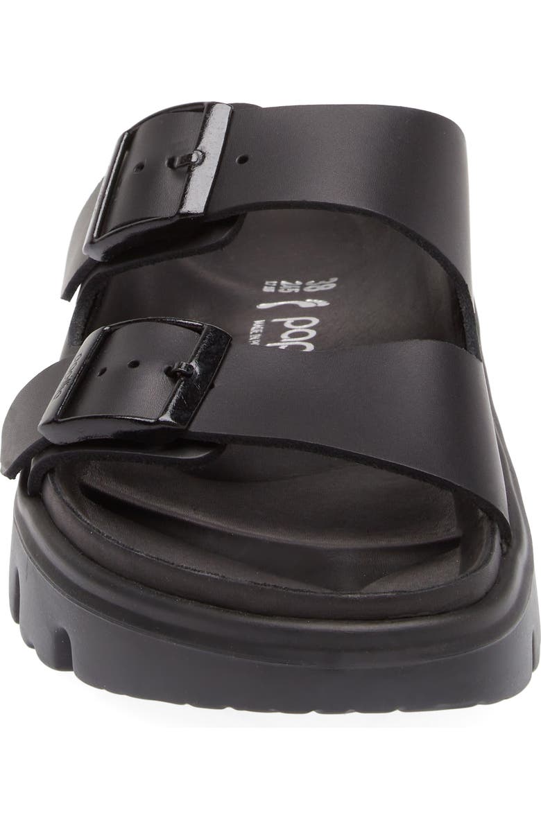 Birkenstock Papillio by Birkenstock Arizona Exquisite Chunky Slide Sandal, Alternate, color, Black