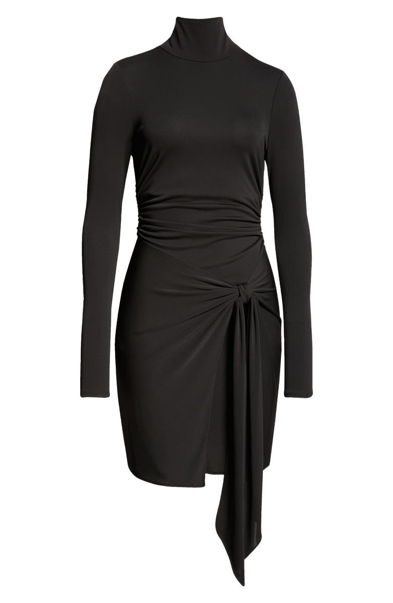 Cinq à Sept Mini Long Sleeve Johnson Dress, Alternate, color, Black
