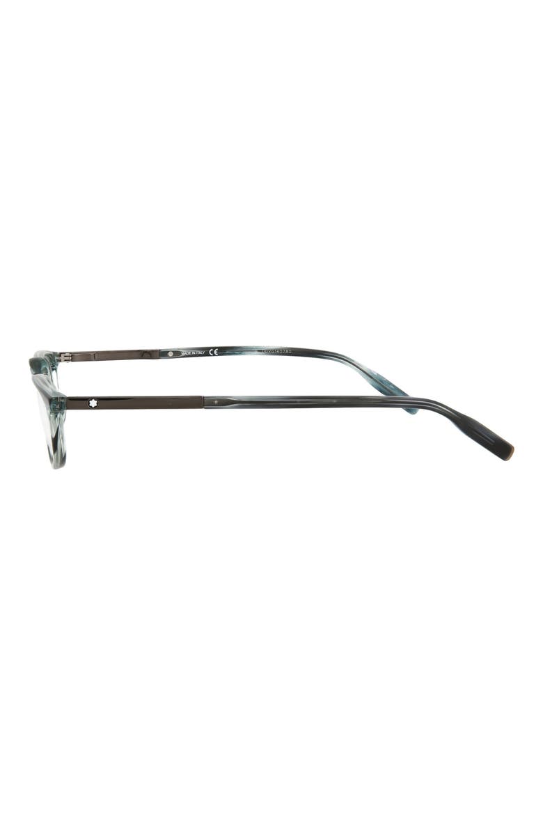 53mm Square Optical Glasses, Alternate, color, BLUE RUTHENIUM TRANSPARENT