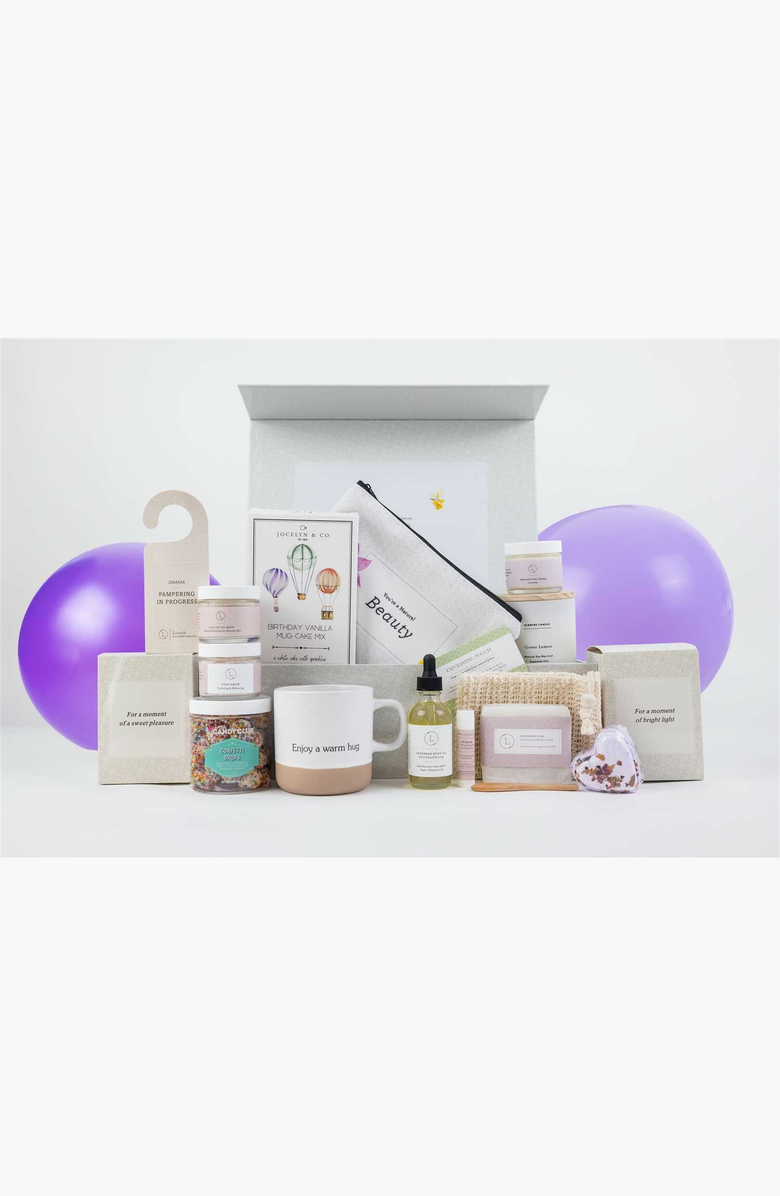 Lizush Birthday Gift Basket, Alternate, color, NO COLOR